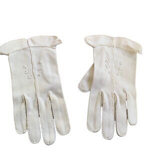 Vintage Girls Delicate Church Communion Purity Dainty Pointelle Gloves